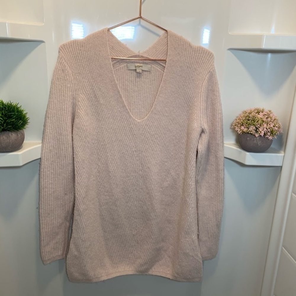 Loft Soft Ribbed V Neck Sweater - Picture 10 of 12